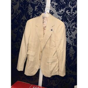 PJ Paul Jones Men's Beige Blazer Sport Coat Button Size S (WTF83)